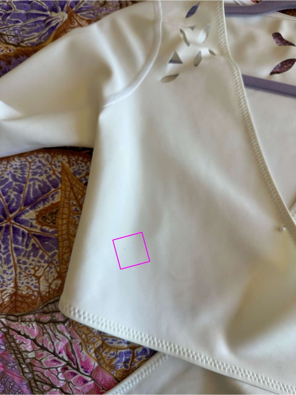 GIGI C White Long Sleeve Wrap Top - Picture 7 of 8